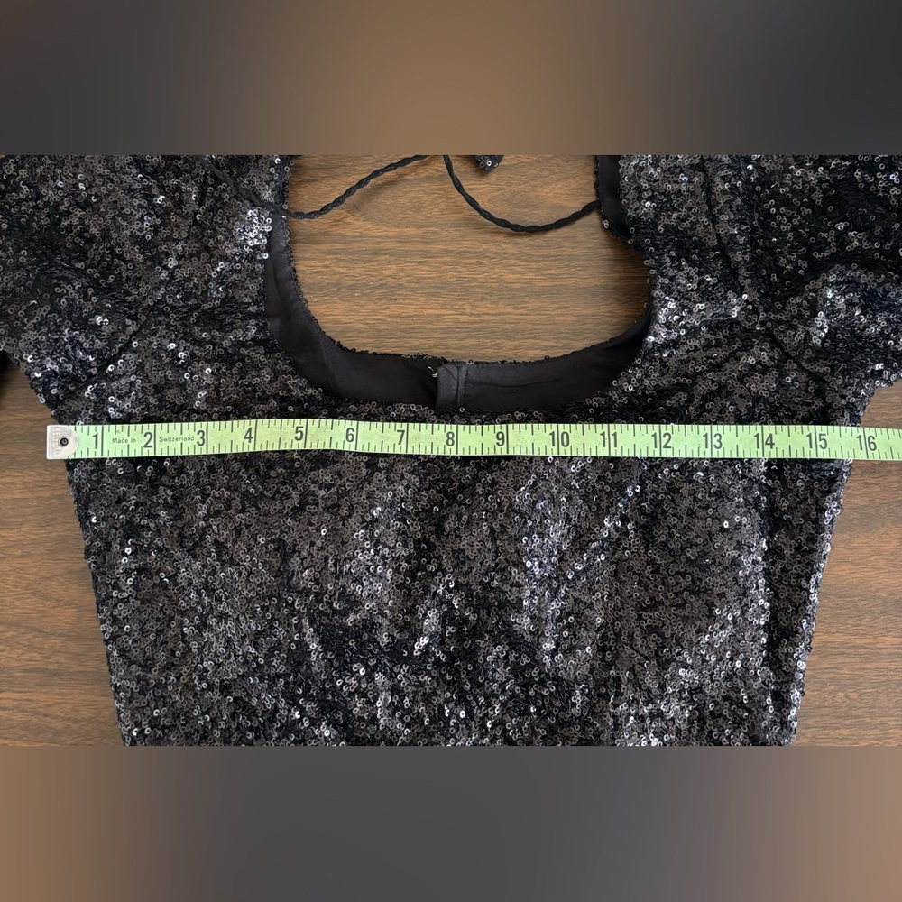 Black Sequin Lehenga - Picture 6 of 14